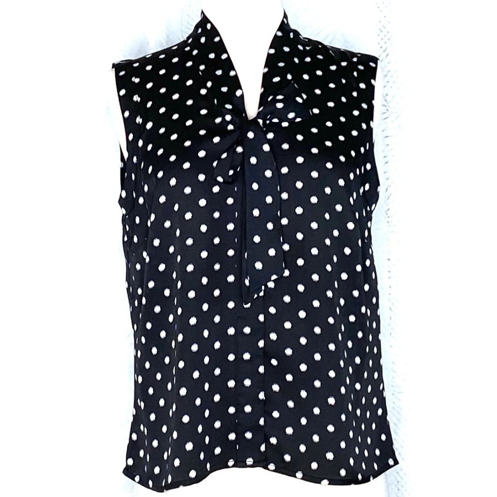 NWT Anne Klein Polka Dot Sleeveless Top